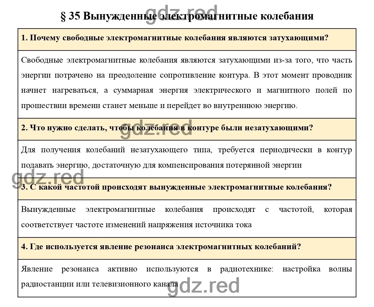 Вопросы в конце параграфа 35 - ГДЗ по Физике для 9 класса Учебник Пурышева,  Важеевская, Чаругин - ГДЗ РЕД